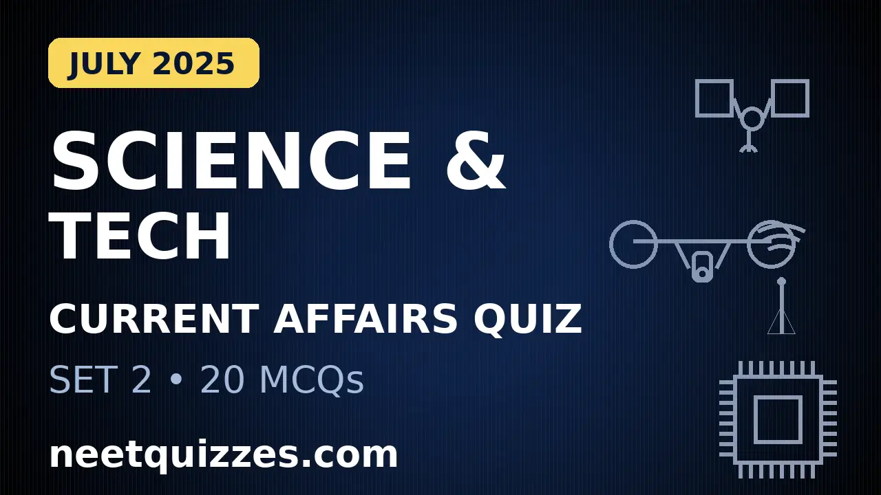 Science and Tech current affairs quiz July 2025 set 2 thumbnail