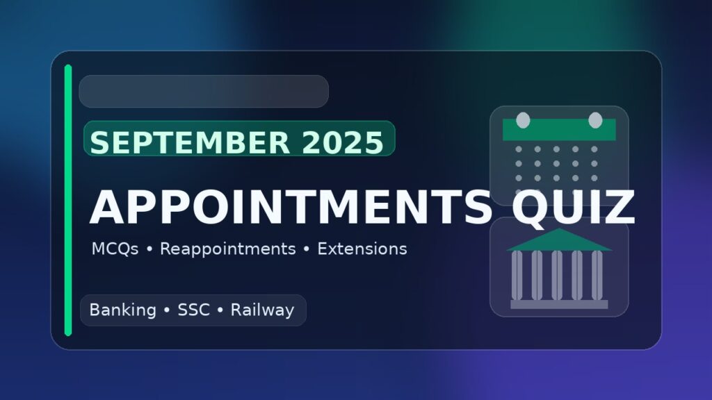 Important appointments September part-1